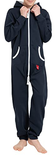 Basisstoff Jumpsuit Yuppie för barn, pojkar och flickor, overall/onesie, Mörkblå, 98-104