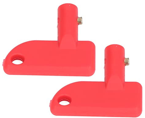 2 Piezas Llave de Interruptor de Batería para Desconectador, Aislador de Batería, Interruptor de Coche Rojo