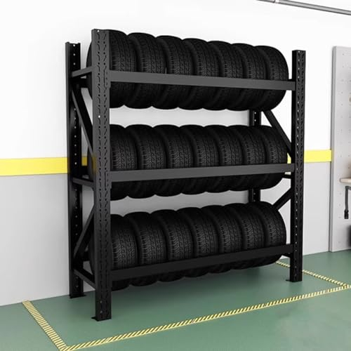 Support à pneus Étagère à pneus Porte-pneus en métal pour voitures pour le stockage en entrepôt, Support pour pneus de camions Rack à pneus à grande capacité de chargement, Support de stockage de pneu