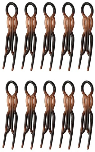 10 PièCes Pince Chignon, Hairpin MatièRe Plastique, Epingle Cheveux Femme, Epingle A Cheveux Ferme Et Ne Tombe Pas Facilement, Convient Aux Femmes, Aux Filles Pour Fixer La Coiffure, Couleur Marron