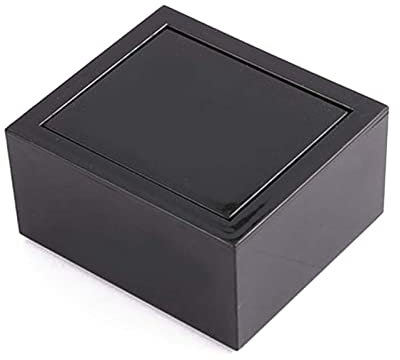 NPXUAMTJ Schwarze drehbare Manschettenknopf-Box für kreative Verpackung, Geschenk-Box, tragbare Schmuck-Präsentationsbox für Männer