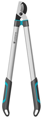 Gardena EasyCut L Tijeras de podar bypass: para madera fresca de hasta 45 mm, hojas con afilado de precisión, PowerCoating para cortes limpios, diseño ergonómico, peso ligero de 1015 g (12031-88)