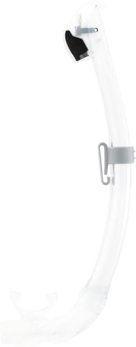 Cressi Seal Dry - Tubo Snorkel Dry Equipado con un Innovador Sistema de Celdas Cerradas, Ideal para Buceo Apnea y Snorkeling, Transparente/Transparente, Talla Unica Unisex