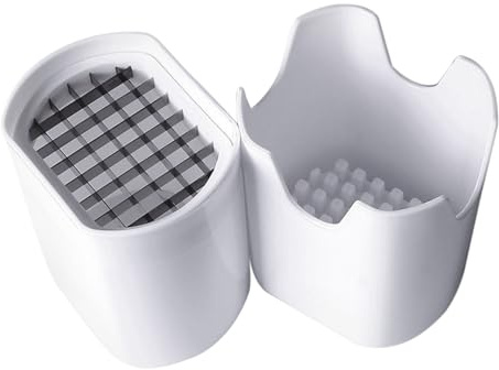 Qkbuza Potato Chipper Stainless Steel French Fry Cutter, Manual Chip Cutter Machine Potato Chips Cutter, Fast Cutting Salad Slicer Fruit Cutter Manual Kitchen Tools, Potato Chipper for Fries Potato