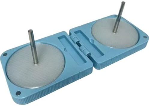 Porta Filato Portatile Per Uncinetto E Maglia Portafilo Portatile For Lavorare A Maglia All'uncinetto, Scatola Girevole Pieghevole Con Doppio Avvolgitore(Bule,Double Compact)