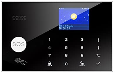 G30+G34 Tuya gsm 4G WiFi Inaldo inalámbrico Home ladrón Sistema de Alarma de Seguridad Detector de Gases Sensor de Puertas Accesorios de Sirena(G30-black)