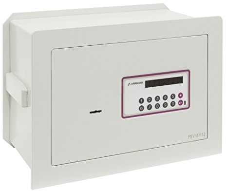 ARREGUI Forma Evolution 151040 Caja fuerte de empotrar a pared con cerradura de llave y codigo | Caja de doble Seguridad para casa y hogar | Fundo extensible | Fácil de instalar |27 x 38,5 x 20/30 cm