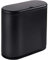 TOMYEER Oval Push-Type Trash Can Clamshell Cover Plastic Slim Pedal Bin, for Bathroom Narrow Spaces, Office, Kitchen - Slim Space-Saving Design Black