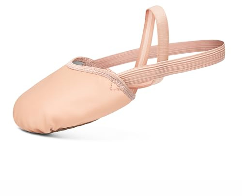 Stelle Leather Half Soles Dance Shoes Womens Lyrical Pirouette Turners Dance Shoes for Turning (Girls/Boys/Men/Adult) (Ballet Pink, 6/7)