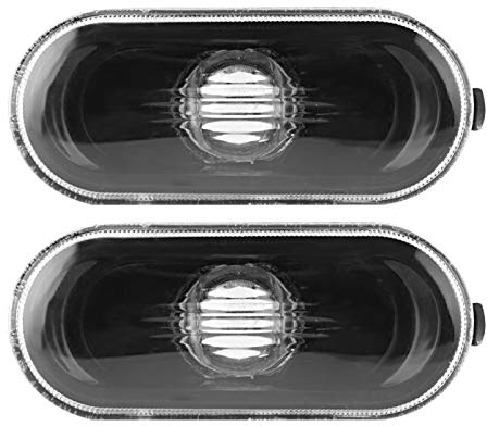 Kuuleyn Clignotant, 2 pièces indicateur de clignotant latéral de voiture avec couvercle de lampe noir adapté pour Bora/Golf 4/MK4