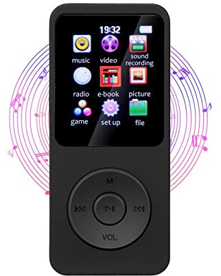 Stockage Musique à écran Tactile - Lecteur MP3 MP4 Bluetooth Sport - Son sans Perte - Radio FM - Enregistrement Vocal - E-Book et Autres Fonctions - Petit Haut-Parleur HiFi Portable avec inté ré