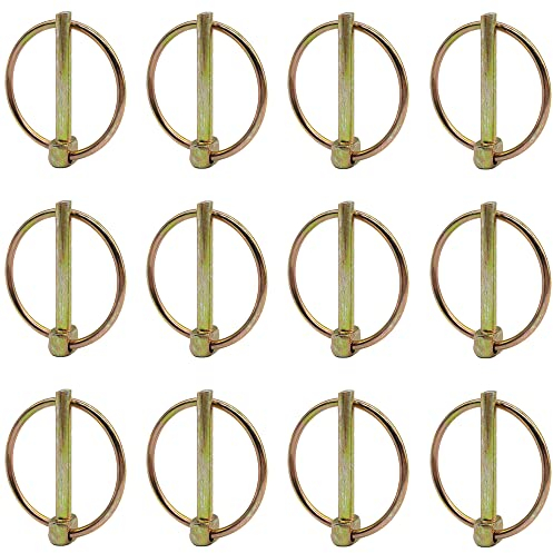 Hayaww 12 Pcs Goupille De Verrouillage De L'Arbre, Goupilles De Verrouillage De SéCurité Verrouillage De Fil De Goupille, M4.5, Pour Ferme, Tracteurs, Remorques, Camions, Tondeuses à Gazon