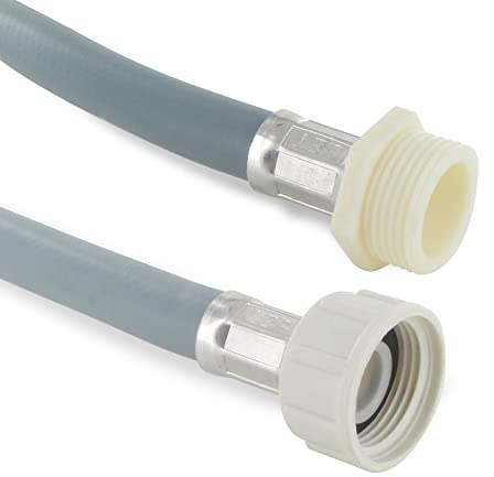 DEKAROX Extensión de manguera de entrada de 2,5 m, 25 °C, 3/4, recta/recta, universal, para lavadora, lavavajillas y secadora