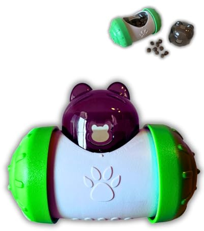 McBe Pets Juguete para Perros Interactivo con Ruedas – Dispensador de Premios Que Estimula Mente y Olfato – Alimentación Lenta – para Perros de Todas Las Edades y Tamaños