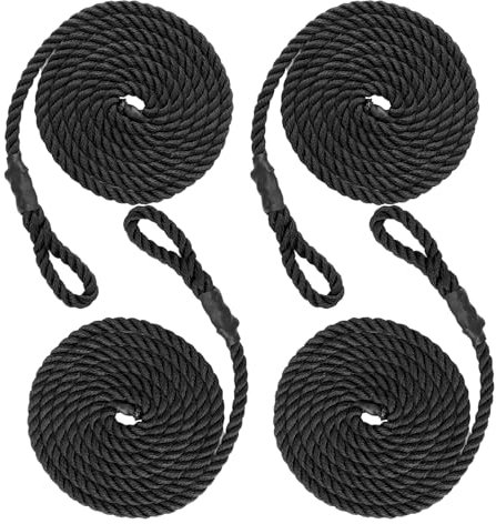 4 Stück Boot Fenderleine, Boot Festmacherleine, Festmacher Seil für Boote Dock, Bungee Dock Line, PP-Material, Kann für Eine Vielzahl von Booten und Anderen Wassersportarten Verwendet Werden