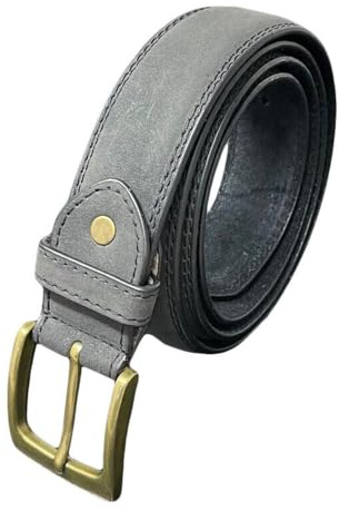 Nicky Adams Countrywear Men's Genuine Leather Belt - Classic Solid Design for Jeans and Trousers, Casual and Formal, Multiple Sizes - Premium Quality Fashion Accessory