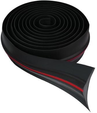 FIFIBANG Umbral de puerta de garaje 3,05 m, sello de goma 18 mm, 80 mm x 18 mm rojo