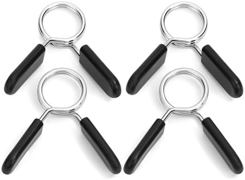flintronic 4PCS Collares De Resorte con Mancuernas Abrazaderas, 24mm Pinzas de Palanca de Peso para Mancuernas, Barra de Pesas con Cierre de Resorte para Pesas, Gym, Montaje Rápido