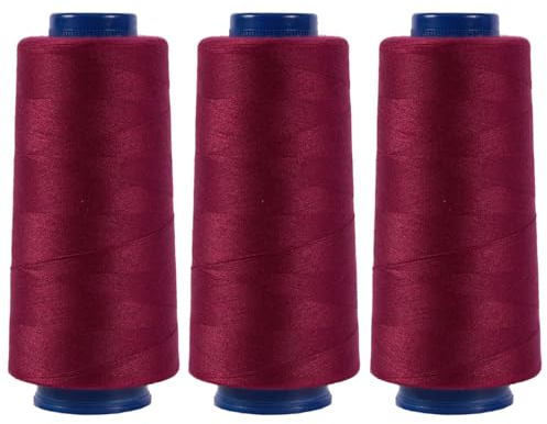 Cônes de fil de surjeteuse de 2744 m chacune, bobines de fil en polyester 40S/2 pour surjeteuse, matelassage, merrow, pièces, broderie à la main