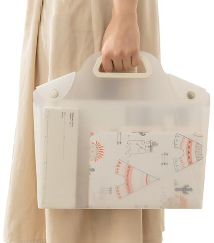 Cartella trasparente – Cartella trasparente tascabile, impermeabile, riutilizzabile, custodia per il trasporto, organizzazione per progetti scolastici, curriculum, buste per ricette, libri