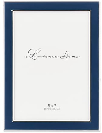 Lawrence Frames 586457 5x7 Navy Enamel Picture Frame, Blue