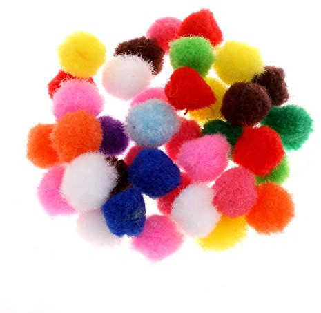 Perlin – Pompons Pompon 30/25/20/15/12/10 mm blandade färger trä sömmar färgglada Tilda pyssel borst bollar flödande plysch bollar för rolig gör-det-själv kreativt hantverk (15 mm 175 st.)