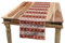 ABAKUHAUS Weihnachten Tischläufer, skandinavisch, Esszimmer Küche Rechteckiger Dekorativer Tischläufer, 40 x 225 cm, Weiß Rot