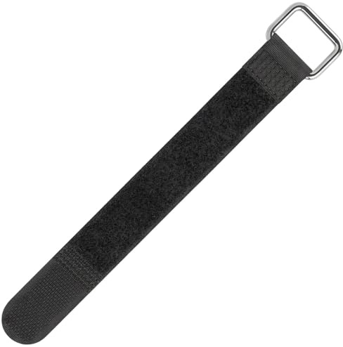 Lumonic 10 Pezzo Fascette in Hook + Loop nero | 300x20mm | normale | Robusto occhiello in metallo, hook + look per cavi riutilizzabile più volte | Semplice gestione e organizzazione dei cavi