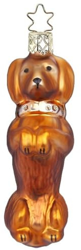 Inge Glas - Christbaumschmuck, Baumschmuck - Dackel - Glas - 9,5 cm