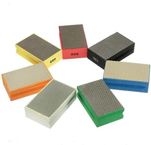 Diamond Hand Sanding Block Diamond Polishing for Polishing Stone, Glass, Tile, Concrete, Granite, Marble (90 x 55 mm)