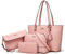 YTL Women Handbags PU Leather Large Shoulder Crossbody Bsgs 4pcs Set for Girls