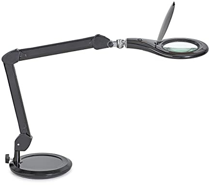 MAUL Lupenlampe LED schwarz MAULmakro Standfuß für präzise Feinarbeit