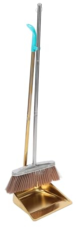 KICHOUSE Escoba y Recogedor De Alta Resistencia Juego Completo Mango Ergonómico