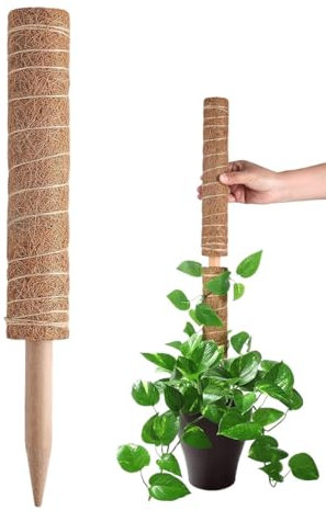 Tige de mousse pour grimpantes, tige en fibre de coco empilable pour en pot - Outil de jardinage pour l'intérieur et l'extérieur - Outil de plantation pour philodendron, monstera,