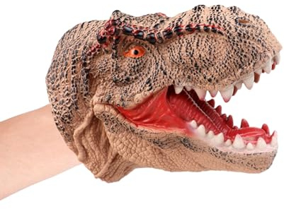 Dinosaurie gummileksaker - T Rex | Flexibla handdockor | Interaktiv leksak för pojkar och flickor | Perfekt för fantasifullt spel, utställning, kreativt lärande pedagogiska aktiviteter