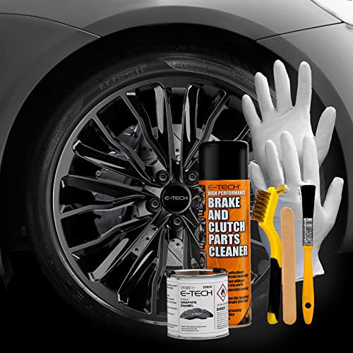 BITS4REASONS - NEW FORMULA E TECH BRAKE CALIPER PROFESSIONAL GRADE PAINT KIT- PERFORMANCE HIGH TEMPERATURE RATED TO 220 C GRAPHITE