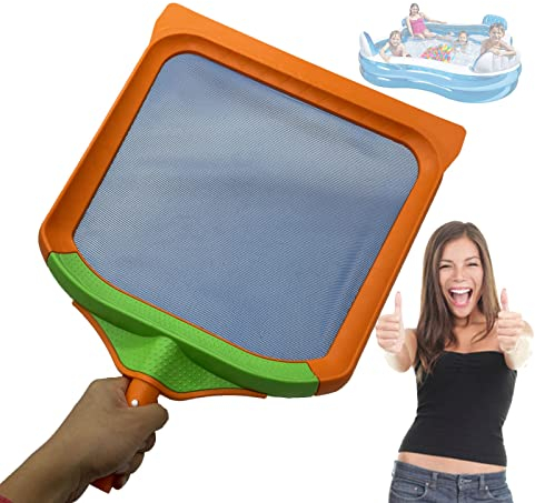 SRHIMEOS Recogehojas Piscina, Pool Net Leaf Skimmer Deep-Bag Red para Estanques Recoge Hojas Encaja En La Mayoría De Barra Telescópica Recogehojas para Piscinas