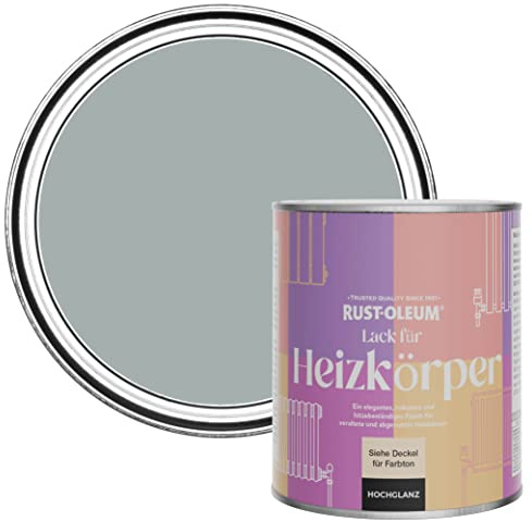 Rust-Oleum Grey Heat Resistant Radiator Paint in Gloss Finish - Mineral Grey 750ml