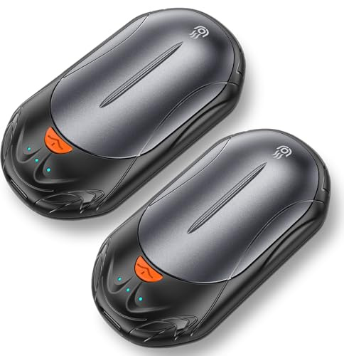 2 Pack Uppladdningsbar Handvärmare 6000mAh OUTJUT Bärbar Fickvärmare 3 Värmelägen USB Elektrisk Delad Uppladdningsbar Handvärmare Lämplig för Utomhussporter, Camping, för Renopatienter
