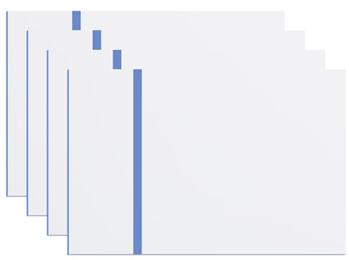 ATOMSTACK 4 carteles acrílicos de 30 x 20 cm para máquina de grabado láser, placas personalizadas con nombre para timbre, puerta de casa, buzón, placa blanca grabada, color azul