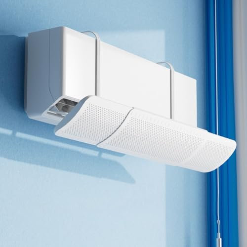 SPORTARC Klimaanlagen-Deflektor für Wand-Klimaanlage, einziehbare Schallwand, Klimaanlage Windabweiser, Anti-direkt, Einschränkungsführung, Trennwand, Luftstromsteuerung (einfach, kein Filter)