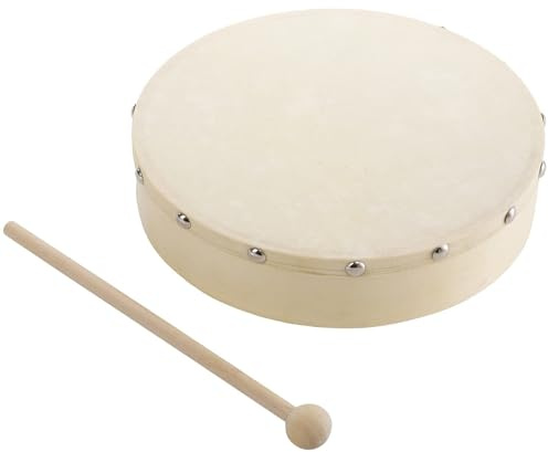 Ramtrummor - 10 handtrumma, 8- handtrumma | musikalisk slagverktrumma, barntrummor, vuxen nybörjarinstrument, 20,5 cm (8 tum) handhållen musikalisk trumma för träning, prestanda, klass