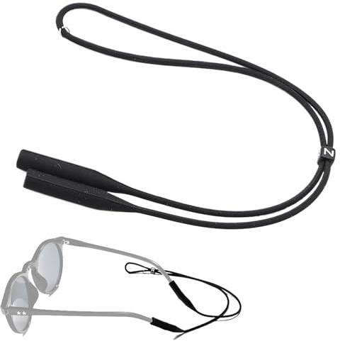 Cinturino per occhiali - Cinturino per occhiali, laccetto per occhiali | Laccetto da collo in silicone, fascia resistente con clip a fibbia, gancio di sicurezza, cordino antiscivolo, corda robusta per