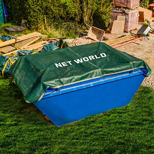 FORZA Heavy Duty Skip & Vehicle Nets | Cargo Net | Outdoor Boot Storage | Storage Net - 300GSM Mesh or 3mm Skip Netting [5 Sizes] (Mesh/Tarp, 12ft x 8ft)