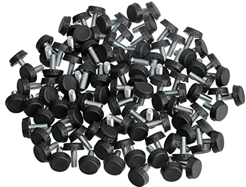 Saim Verstellbarer Tischfuß, Tischfuß, verstellbarer Nivellierfuß, Möbel-Nivellierfüße, 18 mm Sockel, M6 x 15 mm Gewinde, 20 Stück