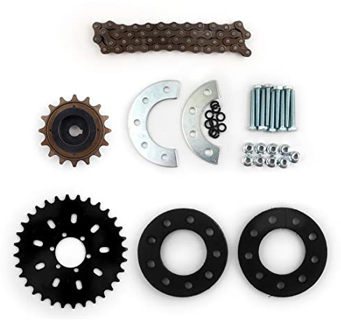 Cykel ekerkedja hjul cykel bakhjul 32T kedjehjul för vår vänstra motorsats 16T frihjul med adapter för motor MY1016Z (kit 1)