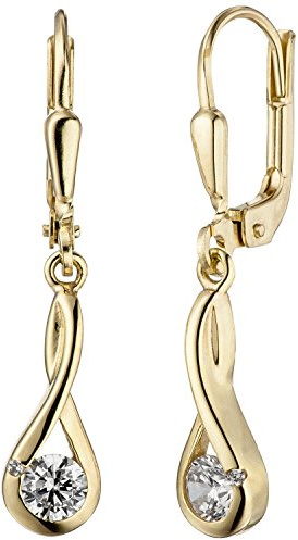 Jobo Damen-Ohrringe hängend aus 8 Karat 333 Gold mit Zirkonia