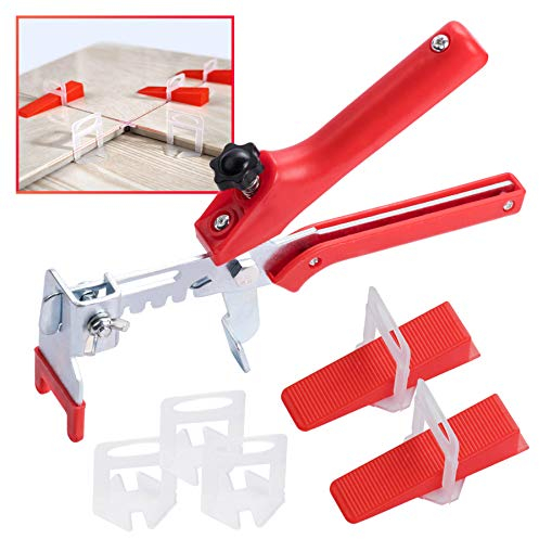 400PCS Tile Leveling System 2mm 300pcs Tile Level Wedge Spacer Plus 100pcs Resuable Wedges with A Tile Leveling Pliers