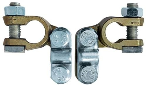 Restagraf Jeu de Cosses de Batterie à Barrette pour Borne Batterie Japonaise, 35mm2, Lot de 2, Gris