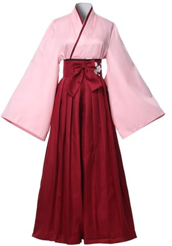 COSDREAMER Kimono da donna Geisha giapponese Yukata con volant top e pantaloni (Large)